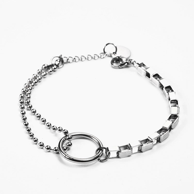 Minimalist Solid Color 304 Stainless Steel 18K Gold Plated Bracelets In Bulk