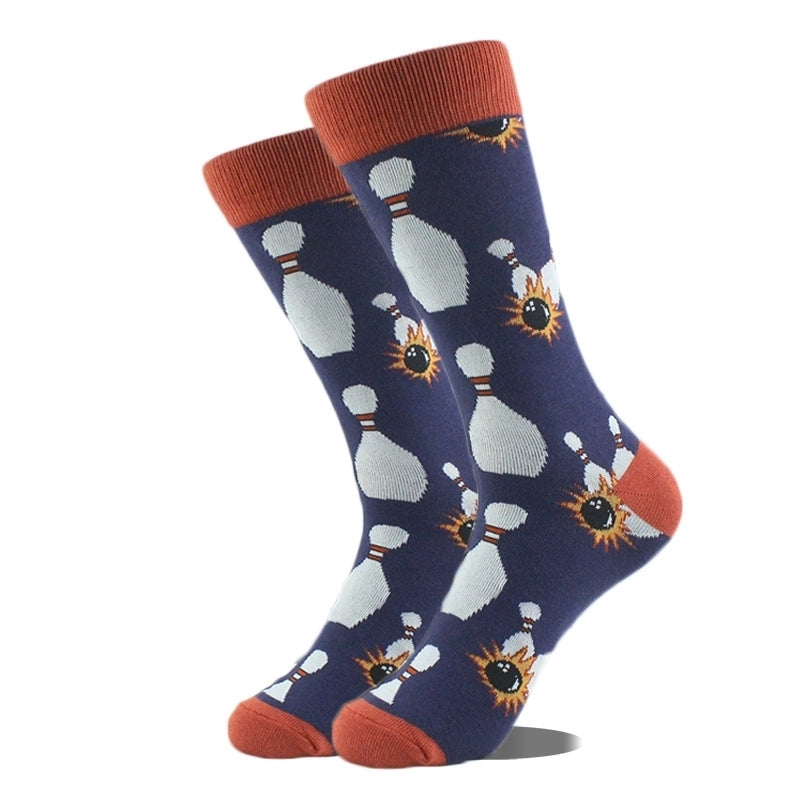 Unisex Cute Printing Animal Color Block Cotton Ankle Socks A Pair
