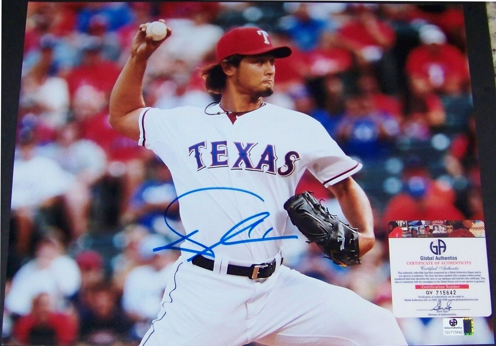 SUPER SALE! Yu Darvish Signed Autographed 11x14 Baseball Photo Poster painting GA GV GAI COA!