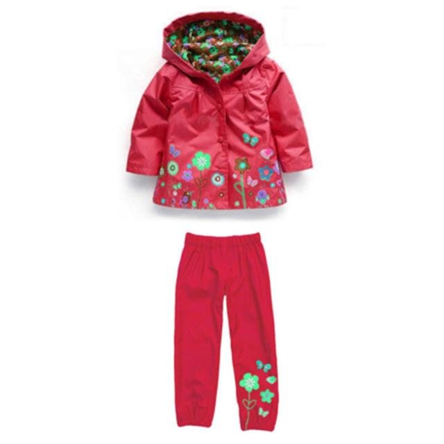 Baby Boys Girls Nodded Raincoat Waterproof Set Clothes