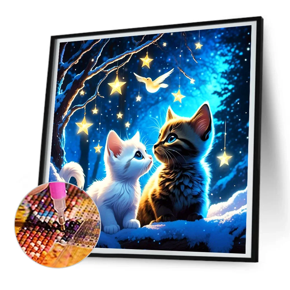 Diamond Painting - Full Round Drill - Cat(Canvas|30*30cm)