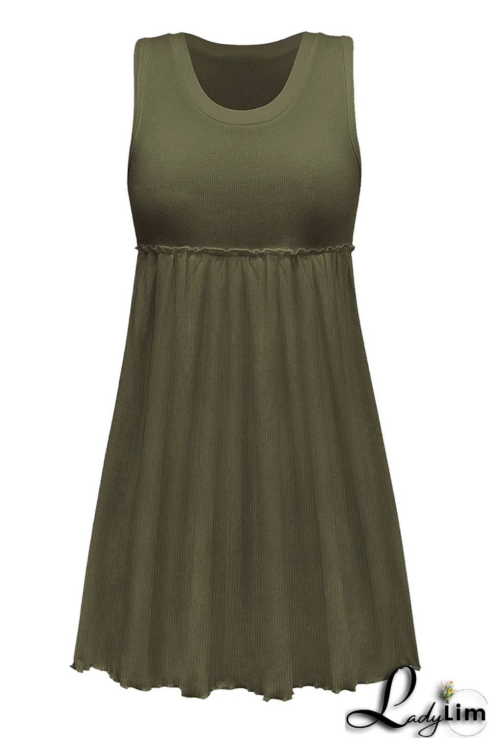 Apricot Casual Solid Patchwork U Neck Cake Skirt Dresses