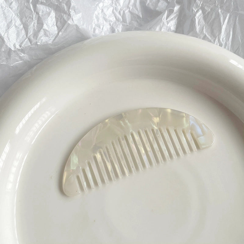 Portable Pocket Hair Comb Japanese Style Acetate Comb New Cute Small Size Hair Comb Girl Small Size Half Moon Comb