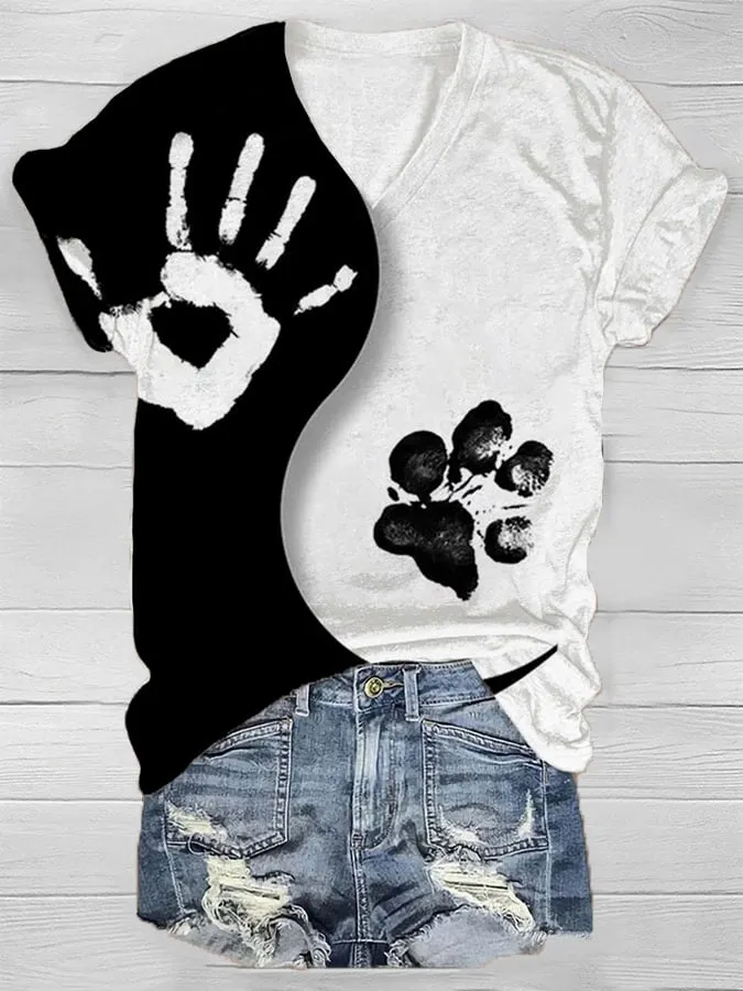 Dog Short Sleeve Print T-shirt