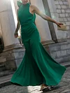 Bowknot Backless Halterneck Maxi Dress