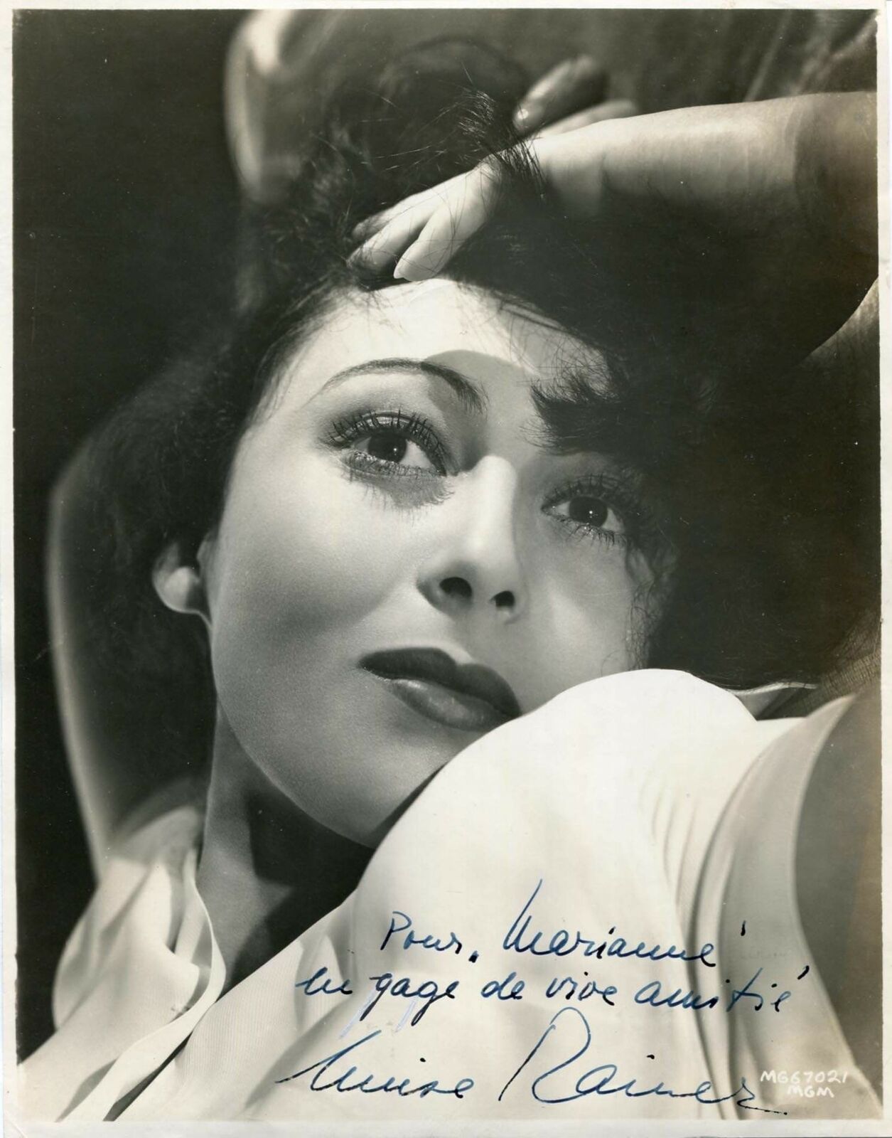 Luise Rainer OSCAR autograph, signed vintage Photo Poster painting