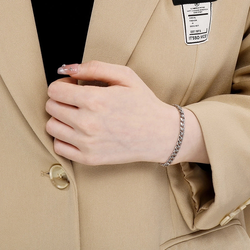 Fashion Hip Hop Stainless Steel Multi-Specification Six-Sided Grinding Men’s And Women’s Jewelry Suit