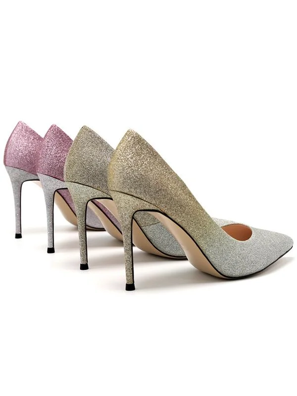 Gradient two-tone sexy stiletto super high-heeled shoes