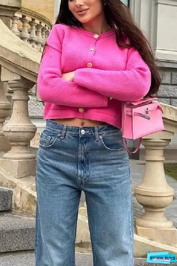 GOLDEN BUTTON KNIT CARDIGAN