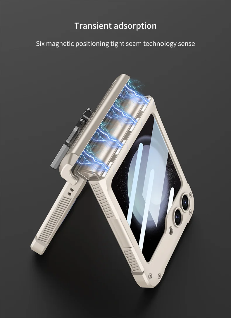 Compatible with Samsung Z Flip Series Folding Screen Armor Ring Phone Case