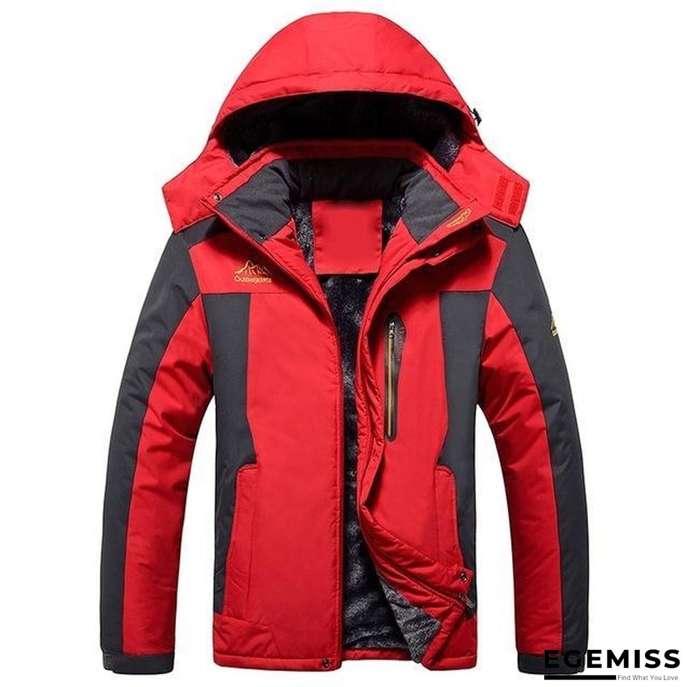 Men Hiking Casual Outwear Warm Hooded Coat Windproof Overcoat Jacket | EGEMISS