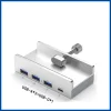 Under-desk Bracket Expansion Dock USB3.0 Multi-Function Splitter Snap-on Typec Expander With Power Port Card Reader