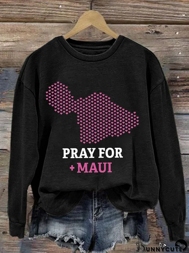 Women'S Maui Strong Print Long Sleeve Sweatshirt