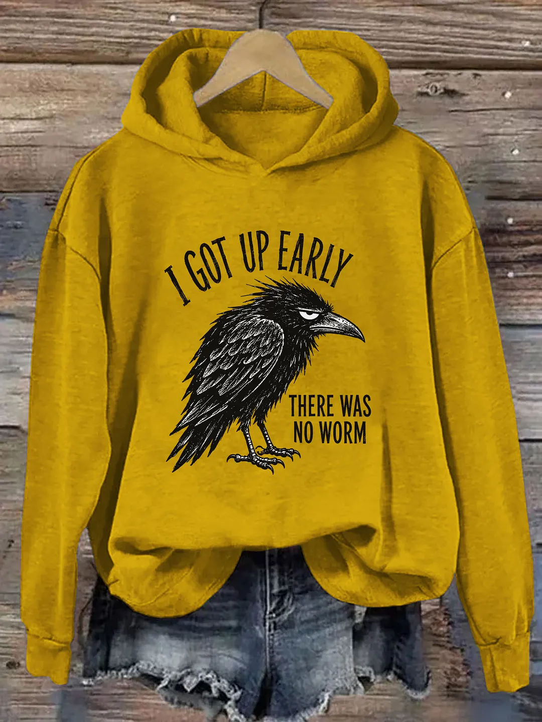 I Got Up Early There Was No Worm Hoodie