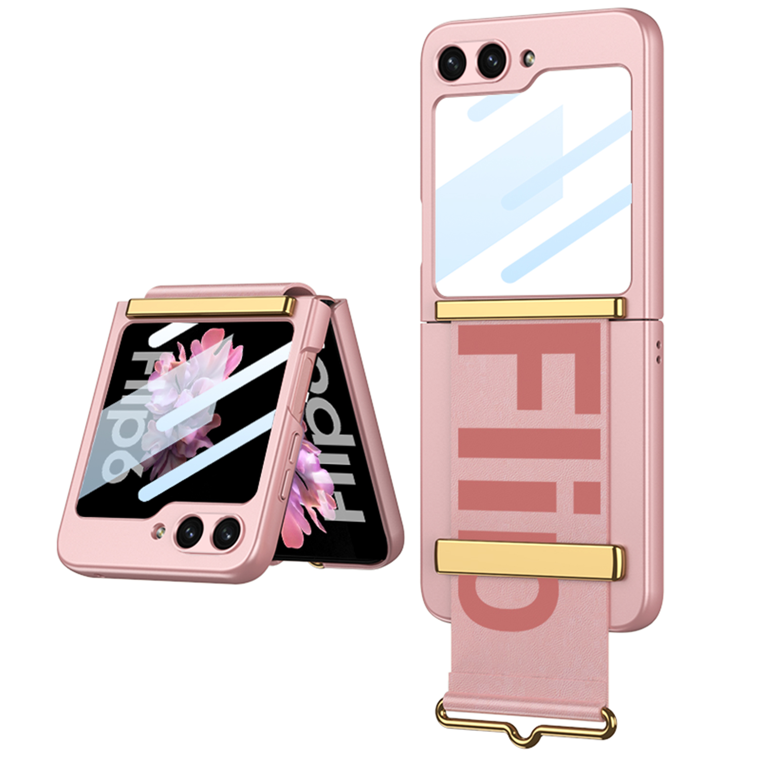 Ultra-Thin Fashion Case for Samsung Galaxy Z Flip 6/5/4/3 | All-in-One Shell with Detachable Wristband & Hinge Protection