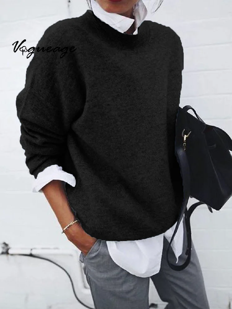 Warm Shirt Collar Long Sleeve Fake Two-Piece Sweater Jacket
