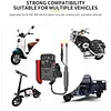 Cooling Motorcycle Phone Mount with USB/TYPE-C Charging Port Motorcycle Phone Holder 360 Rotation Cellphone Cradle Adjustable for 5.4-7.8 Inch Smartphone (Handlebar)