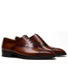 Men's Brogue Oxford Shoes - Leather Sole
