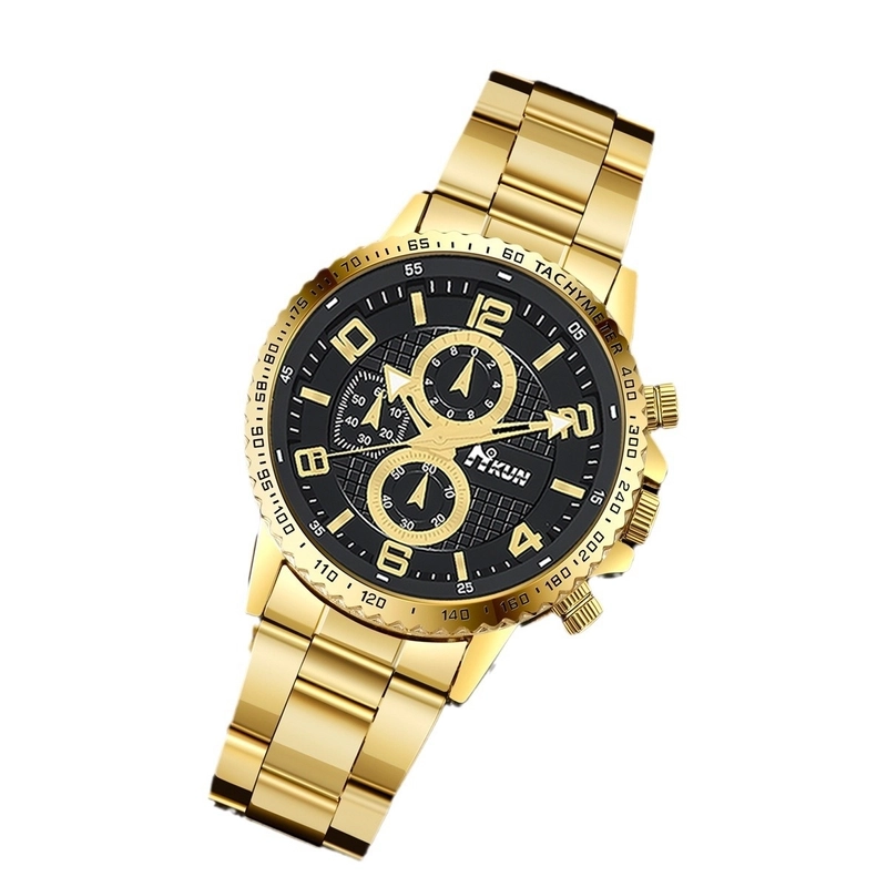 Casual Letter Single Folding Buckle Quartz Men’s Watches