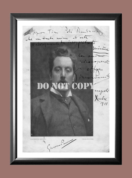Giacomo Puccini Italian composer Signed Autographed Poster Photo Poster painting A4 8.3x11.7