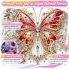 Red Butterfly DIY Partial Drill Special Shape Diamond Painting Kit 30x30cm