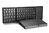 Tri-fold Wireless Bluetooth Keyboard with Touchpad Portable Thin Bluetooth Keyboard Rechargeable, Foldable, Suitable for Travel, Compatible with Laptops, Tablets, Smartphones and Windows iOS Android Systems