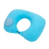 U-shaped neck pillow, automatic inflatable camping/travel pillow, travel pillow, soft velvet inflatable pillow, suitable for offices, airplanes, homes, portable, comfortable and convenient