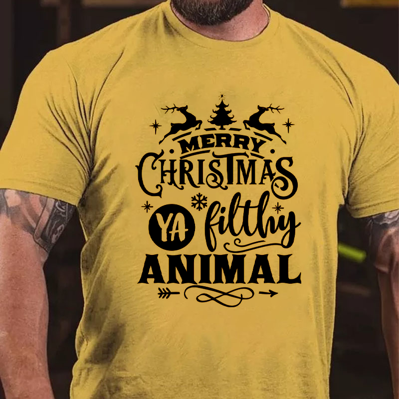 Merry Christmas Ya Filthy Animal T-shirt ctolen