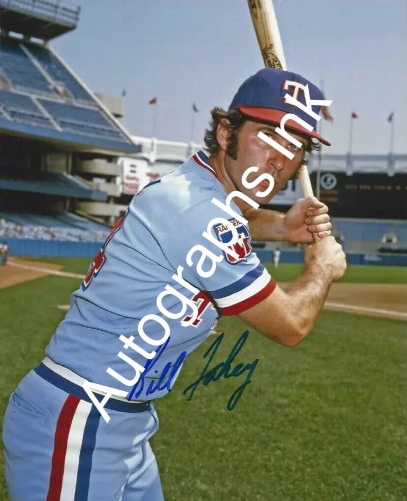 Bill Fahey autographed 8x10 Texas Rangers#2