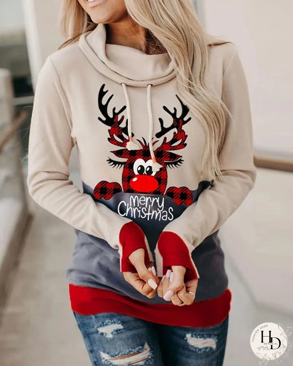 Merry Christmas Hoodie Holiday Sweatshirt