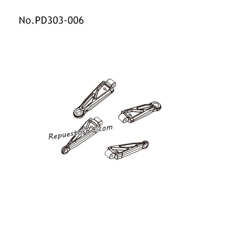 PD RACING TR16ii Piezas para Coches RC Brazo Oscilante Superior PD303-006