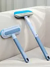 Pet Multi-function Brusher Long Handle Manual Hair Remover Brush for Carpet Bed