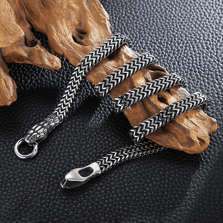 Coutureaura Double Snake Head Animal Necklace