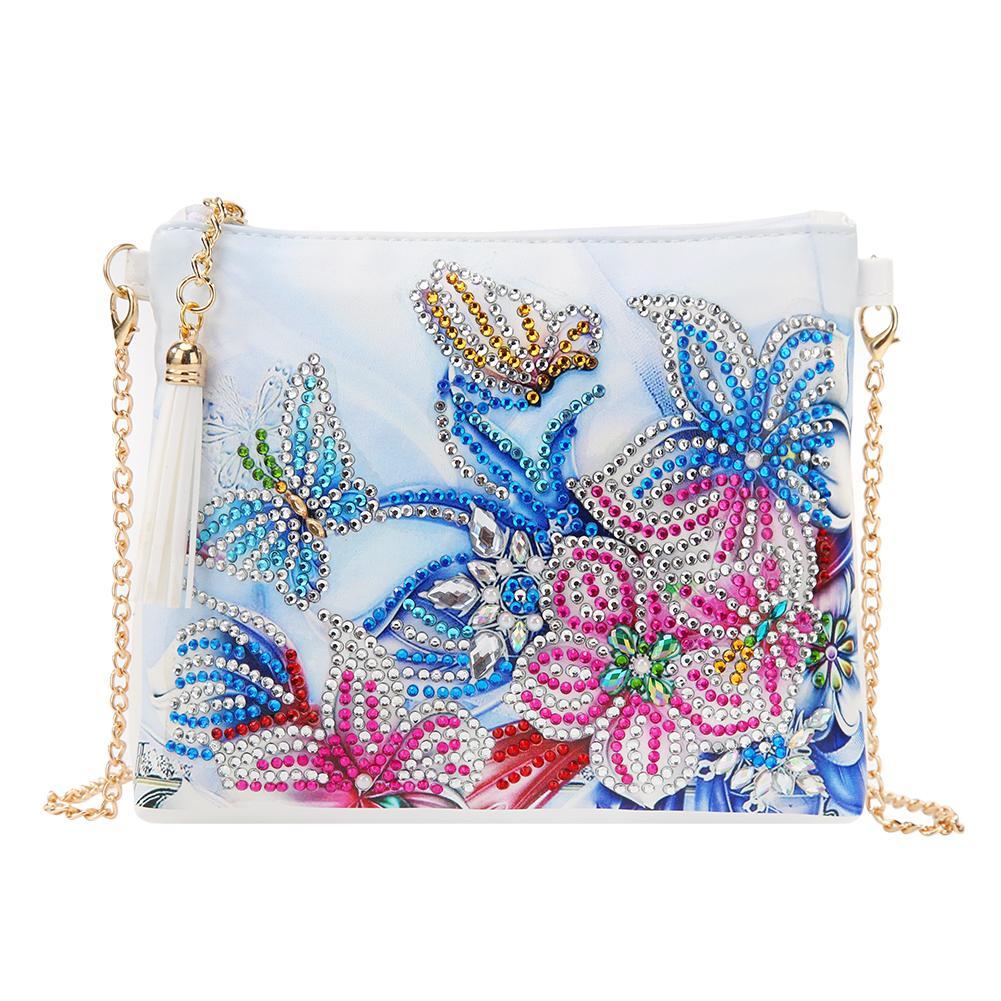 

Flower-DIY Creative Diamond Wristlet Bag, 501 Original