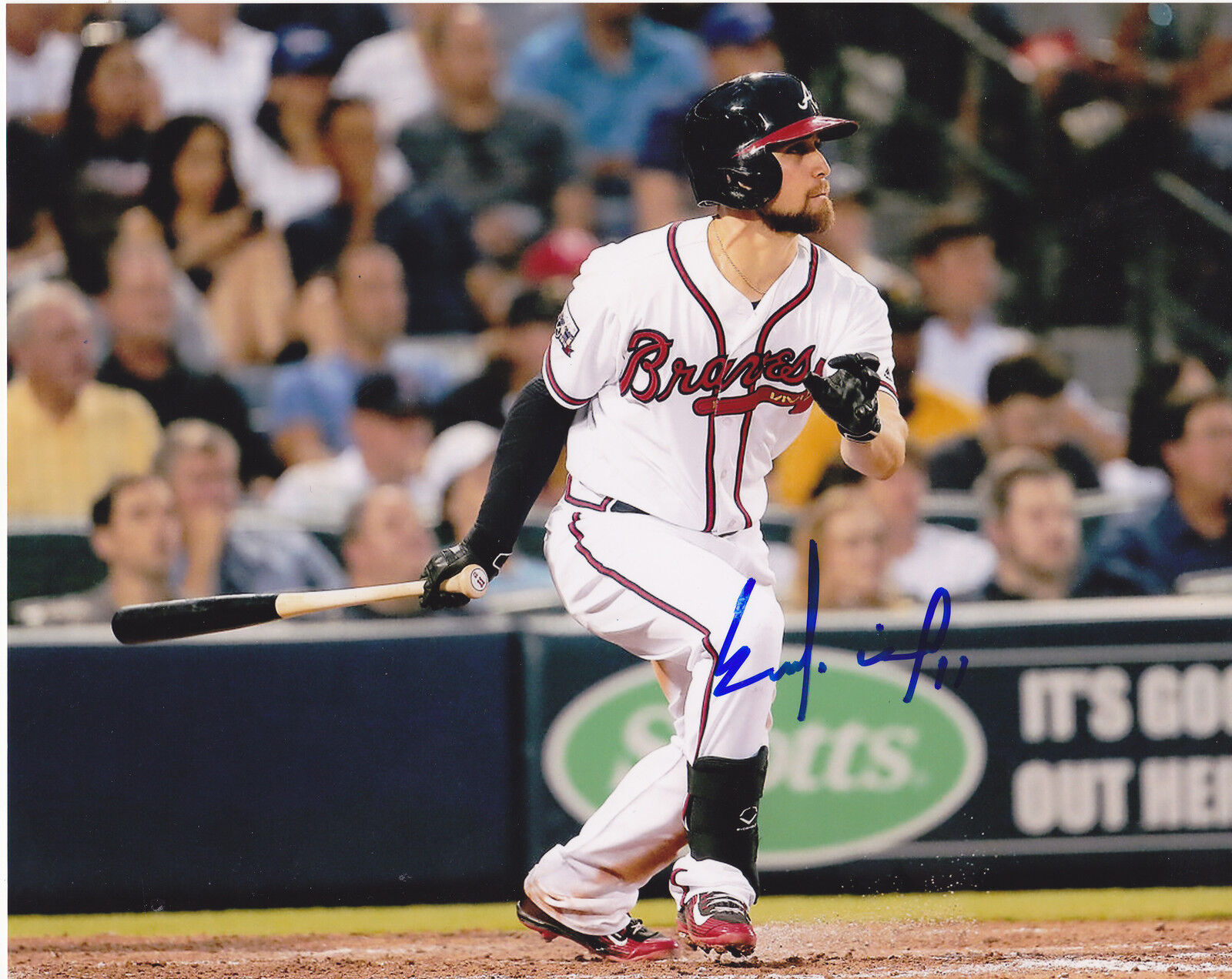 ENDER INCIARTE ATLANTA BRAVES ACTION SIGNED 8x10