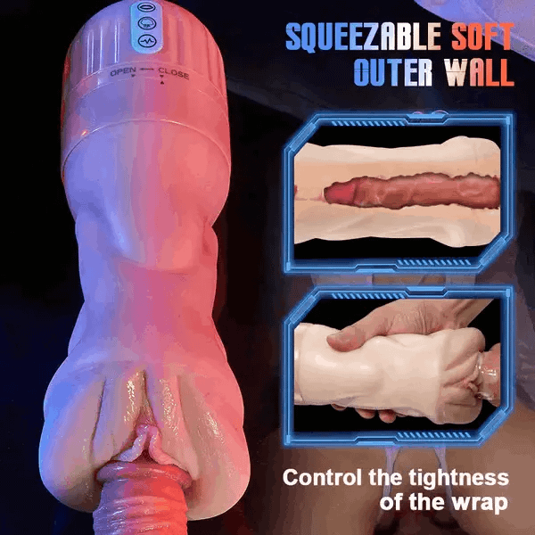 Hellofuntoys™ 5 Ssanie 10 Wibrujący Masturbator Symulowany Wagina i Kieszeń Cipki