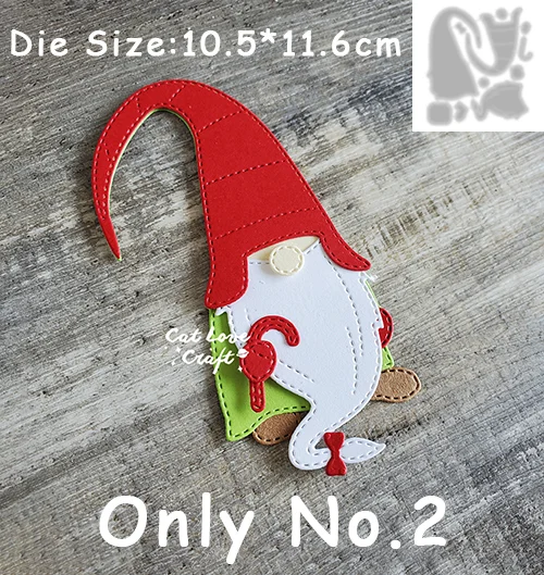 Athvotar Christmas Gnomes Metal Cutting Dies Scrapbooking Mold Stencil Die Cuts Card Making DIY Craft Embossing New Dies For 2023