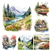 (Multi Style)Rural House-Full Embroidery 3 strands 11CT Stamped Cross Stitch-45*45CM