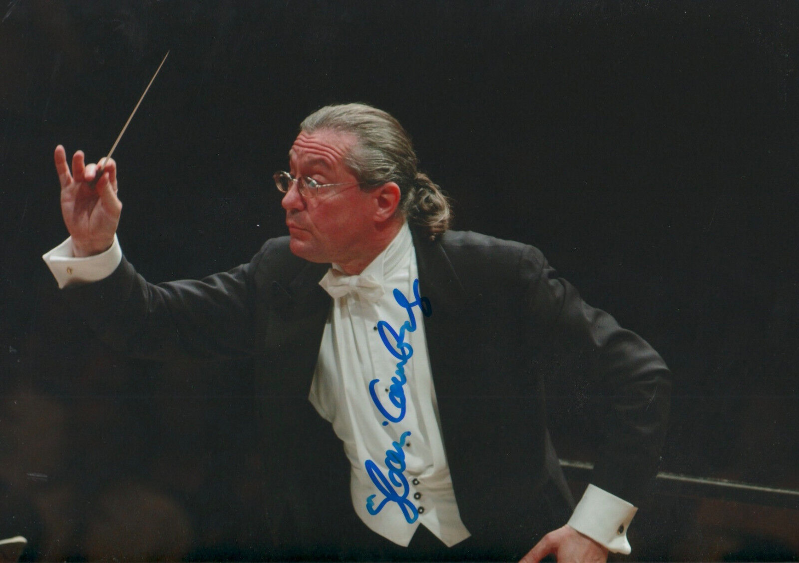 Sylvain Cambreling Conductor signed 8x12 inch Photo Poster painting autograph