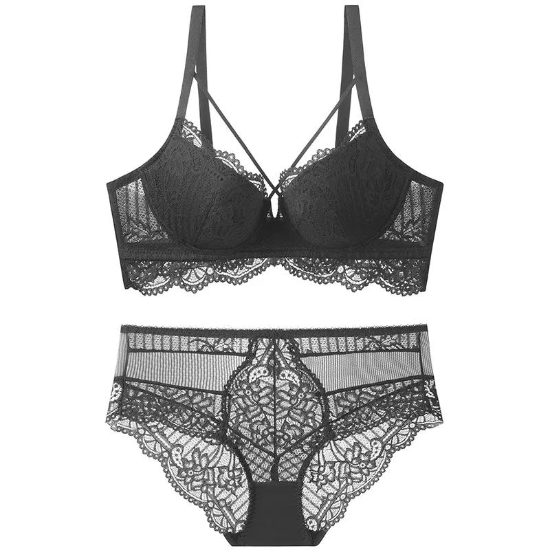Churchf Pure Bra Sexy Lace Underwear Set Of Ladies Thinly Gathered Bra Set