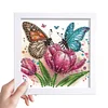 5D DIY Partial Special Shaped Drill Diamond Painting Kit Butterfly Decor With Frame Kit 18x18cm
