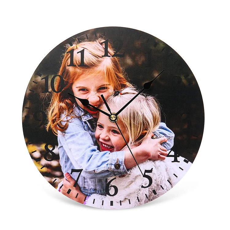 Custom Photo Round Shape Wall Clock Home Decor Gift