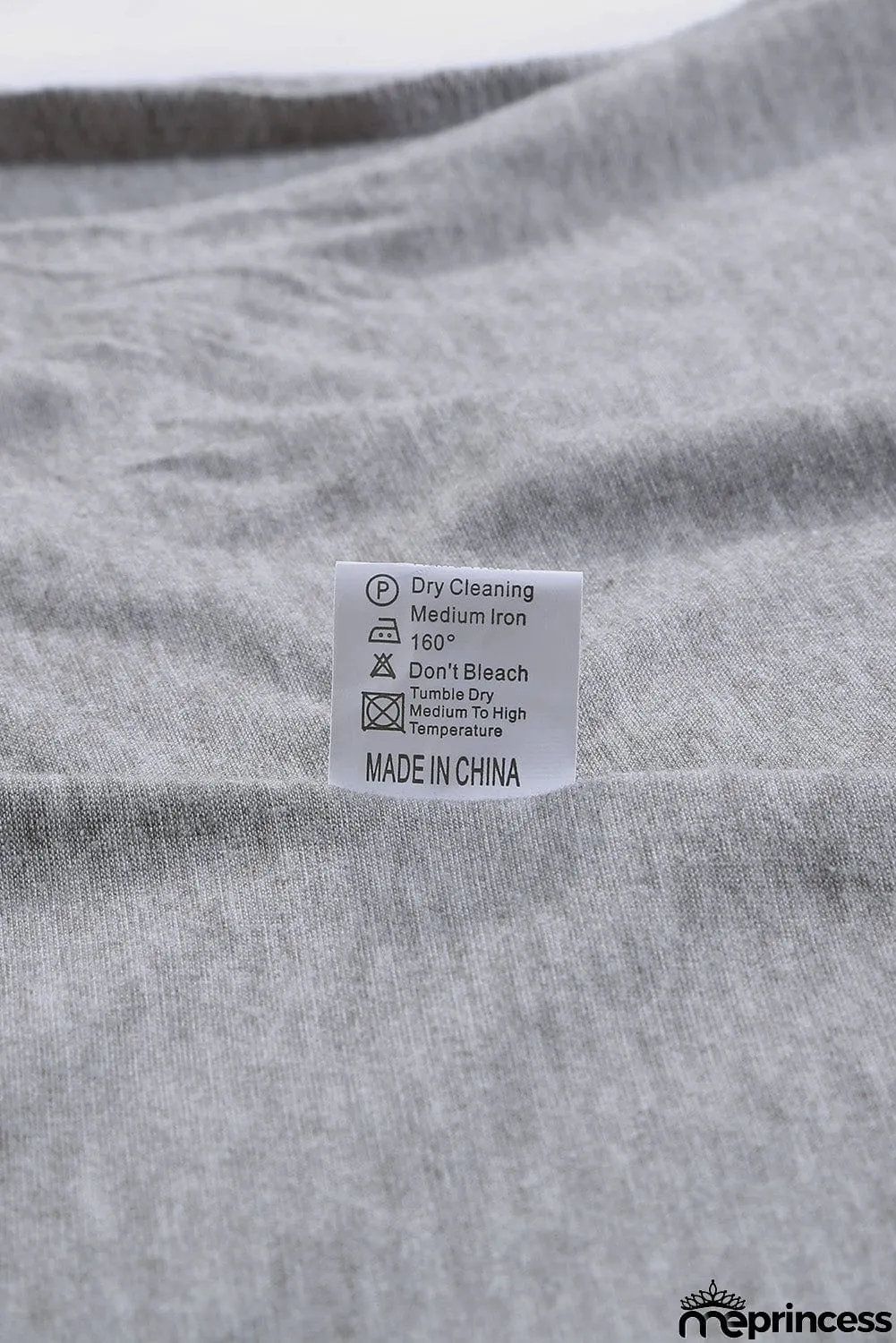 V Neck Stars Print Gray T-shirt