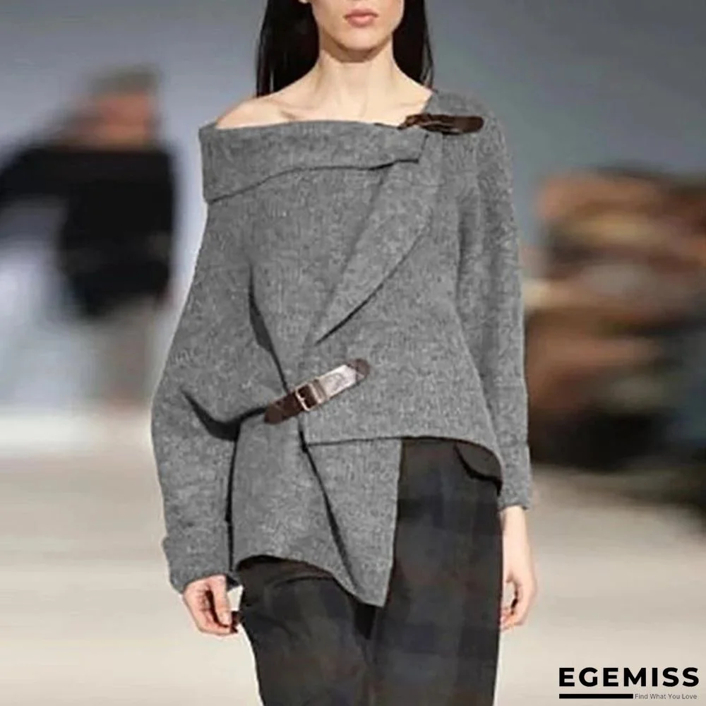 Long Sleeve Casual Sweater Tops | EGEMISS