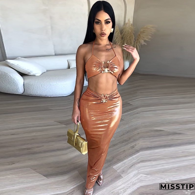 Women Summer Sexy Cutout Strap Dress