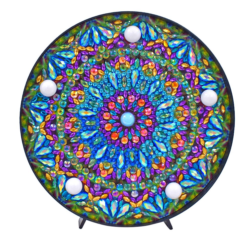 DIY Mandala Diamond Painting Light Embroidery Full Special Drill LED Lamp gbfke