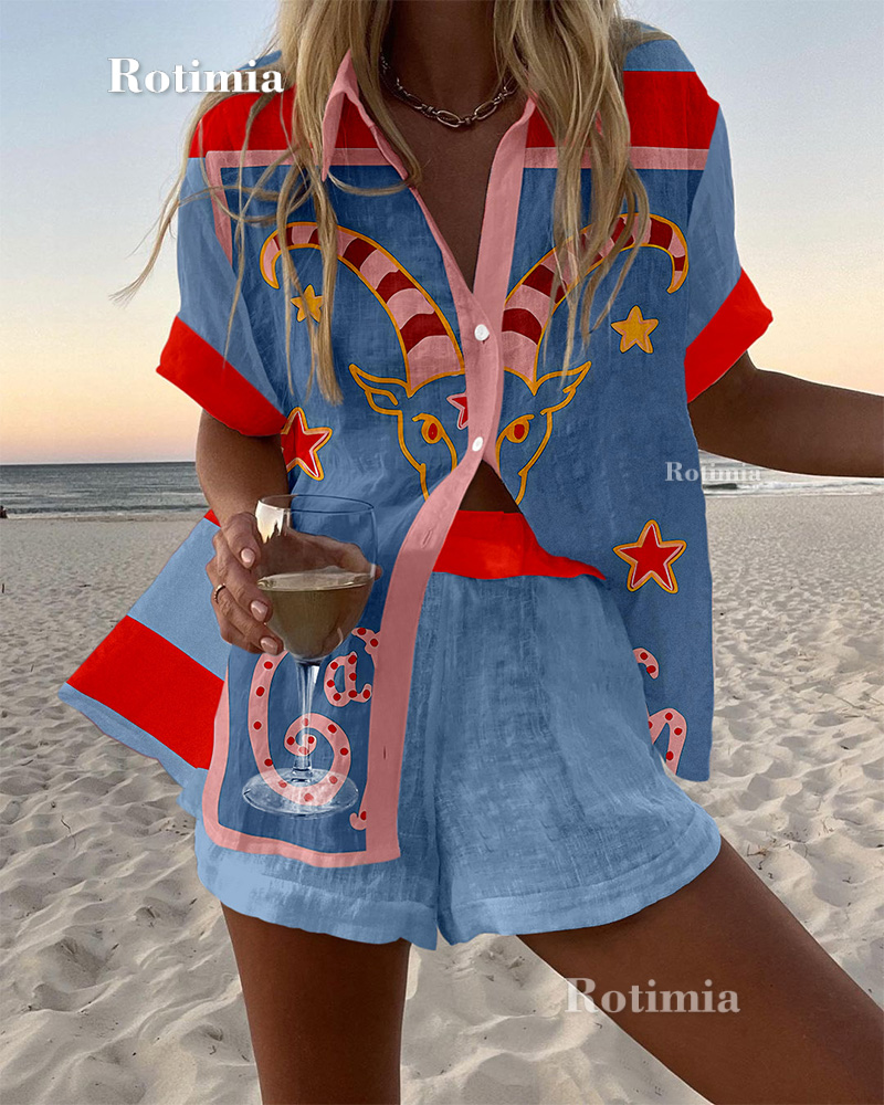 Capricornus Print Two-Piece Set
