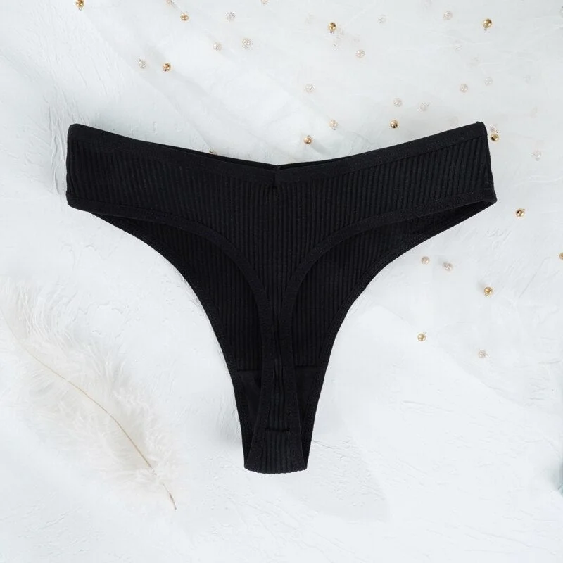 Women's Panties G-string Thong Cotton Underwear Sexy Panties Female Underpants Breathable Pantys Lingerie Ladies Thongs