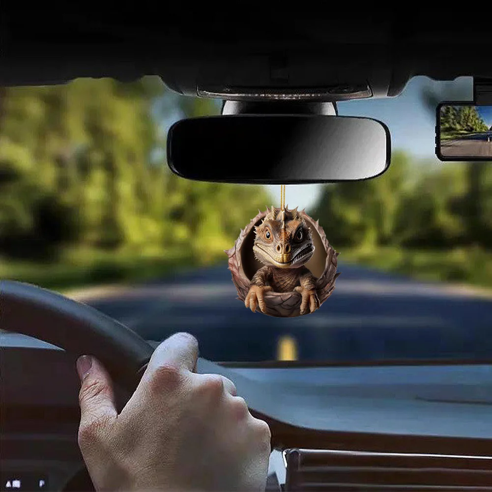 Christmas Dragon Baby Egg Ornaments Acrylic Dragon Egg Pendants for Car Backpack