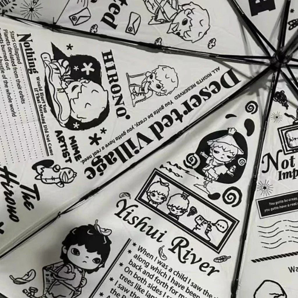 Popmart hirono Manual Umbrella Ono Sunny Umbrella Folding Sun Umbrella Mystery Box 